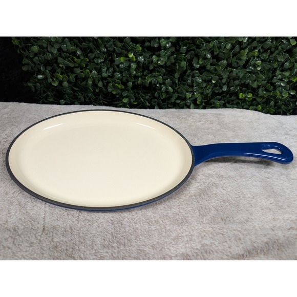 Rachael Ray Other - Rachael Ray Blue Enameled Cast Iron Oval Griddle Pan Skillet Helper Handle